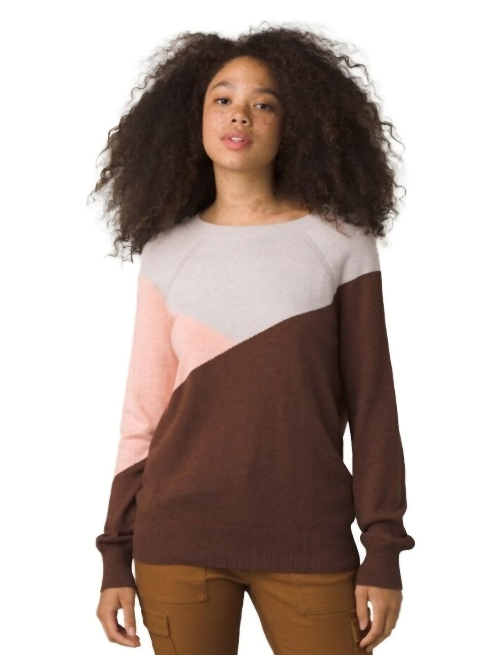 Prana Women's Havaar Colorblock Long Sleeve Wool Blend Sweater Size Medium.
